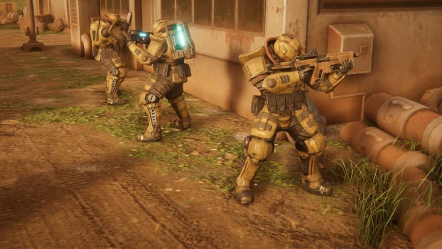 Menace screenshot of sci-fi soldiers.